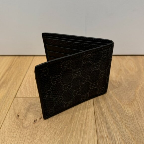 *SOLD* Gucci Monogram Allover Print Men's Canvas Bi-Fold Wallet 100% Authentic - Picture 6 of 7